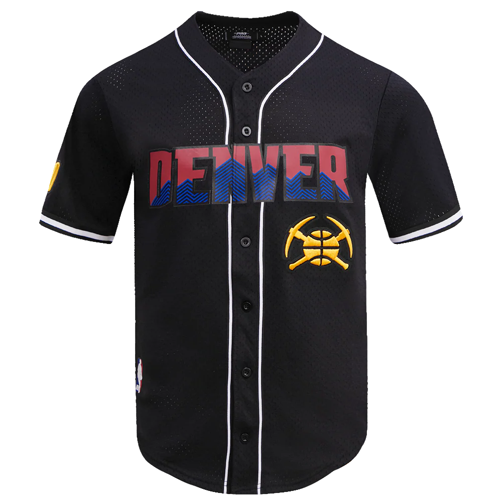 NBA DENVER NUGGETS MEN'S CHEST MILE HIGH MESH BUTTON DOWN SHIRT