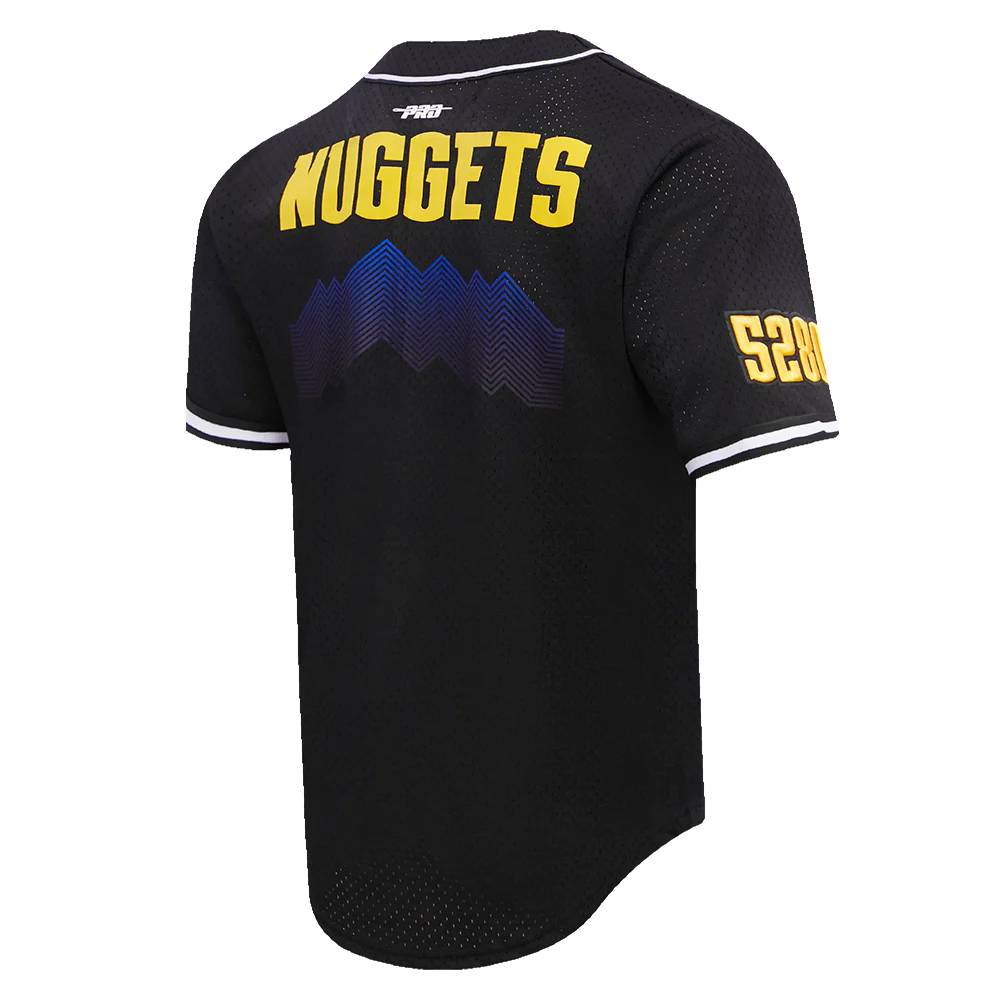 NBA DENVER NUGGETS MEN'S CHEST MILE HIGH MESH BUTTON DOWN SHIRT