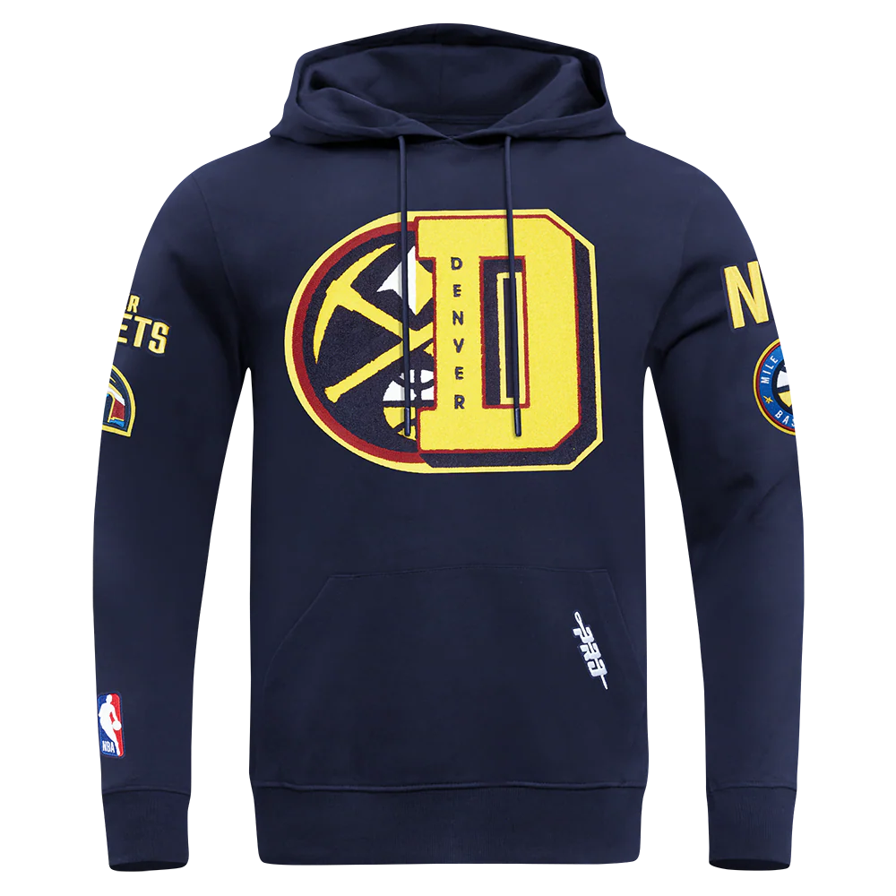 NBA DENVER NUGGETS MASHUP MEN'S RIB PULLOVER HOODIE