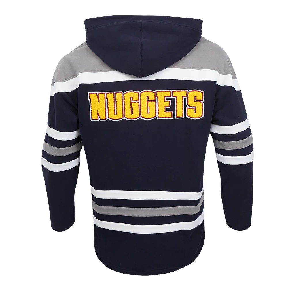 NBA DENVER NUGGETS NIKOLA JOKIC #15 CLASSIC MEN'S FLEECE COLORBLOCK PULLOVER HOODIE