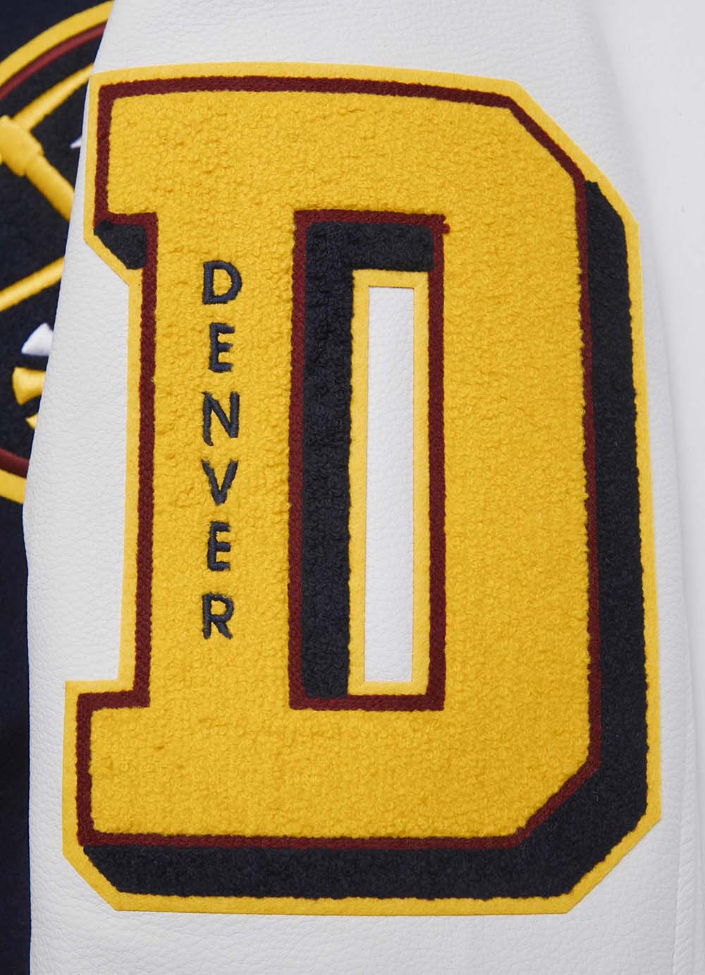 NBA DENVER NUGGETS MASHUP MEN'S RIB WOOL VARSITY JACKET
