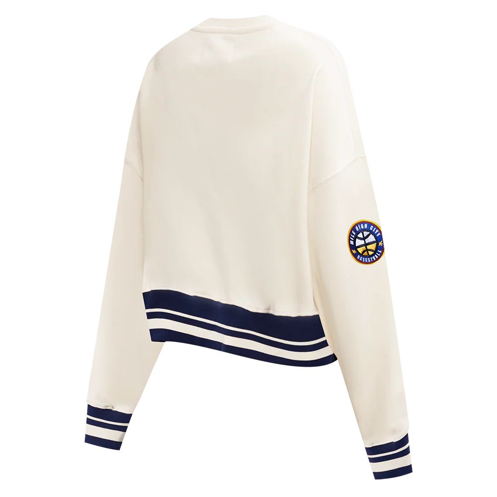 NBA DENVER NUGGETS RETRO CLASSIC WOMEN'S RIB CREWNECK