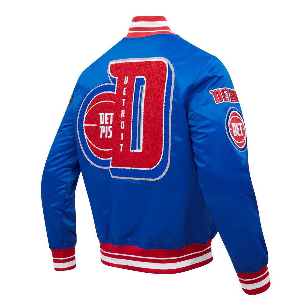 NBA DETROIT PISTONS MASHUP MEN'S RIB SATIN JACKET