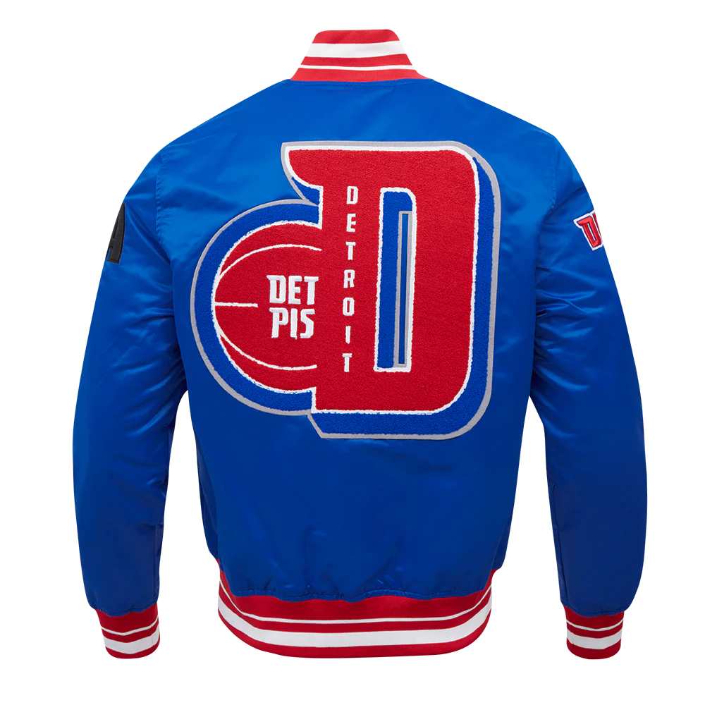 NBA DETROIT PISTONS MASHUP MEN'S RIB SATIN JACKET