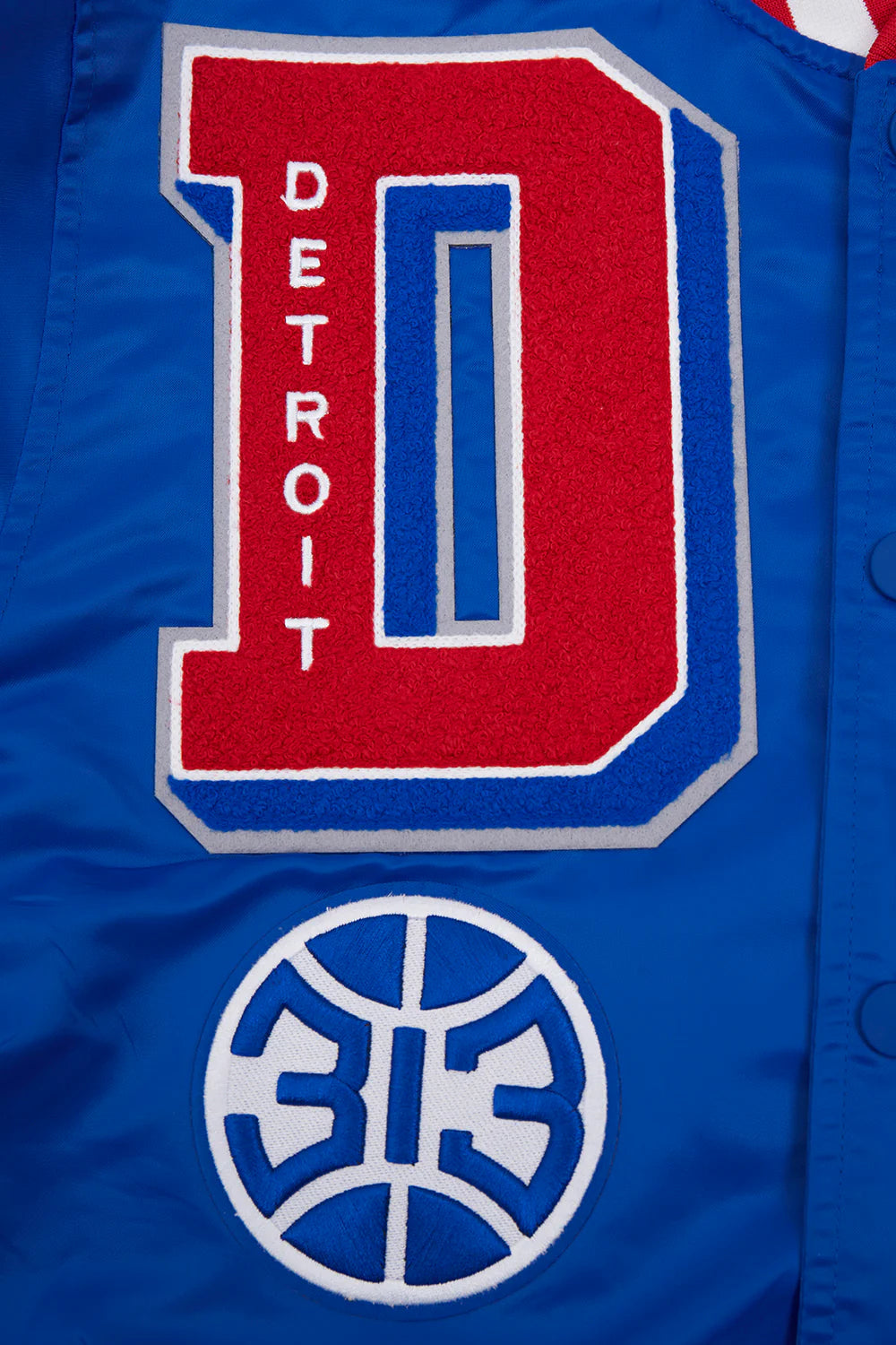 NBA DETROIT PISTONS MASHUP MEN'S RIB SATIN JACKET
