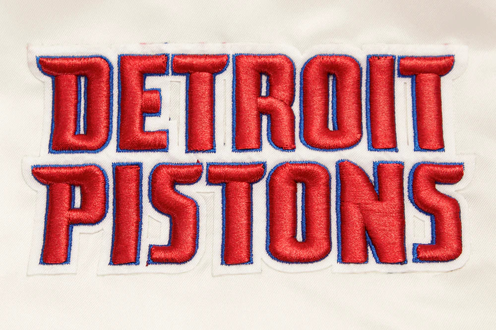 NBA DETROIT PISTONS RETRO CLASSIC MEN'S RIB SATIN JACKET
