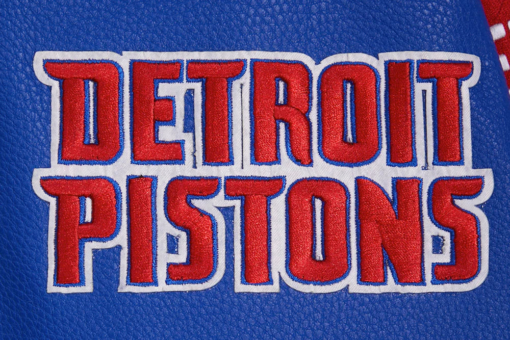 NBA DETROIT PISTONS RETRO CLASSIC MEN'S RIB WOOL VARSITY JACKET