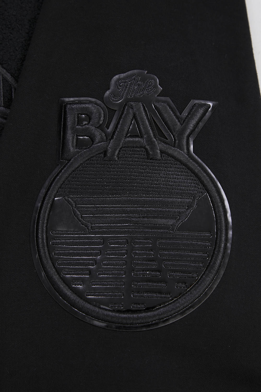 NBA GOLDEN STATE WARRIORS TRIPLE BLACK LOGO ZIPPER HOODIE