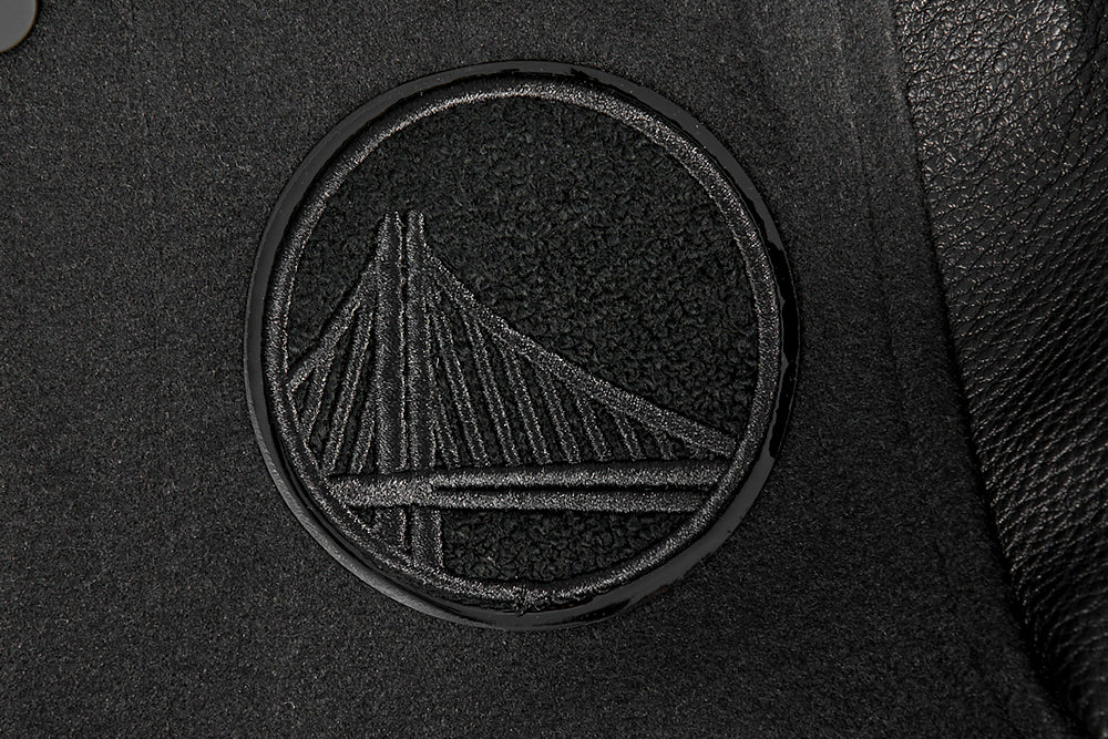 NBA GOLDEN STATE WARRIORS TRIPLE BLACK TODDLER BOYS WOOL VARSITY JACKET