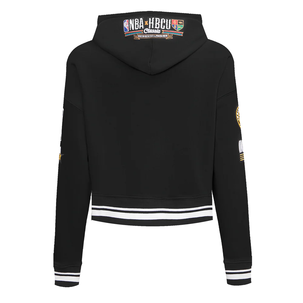 HBCU X NBA ALL STAR 2024 WOMEN'S RIB FLEECE CROPPED PULLOVER HOODIE