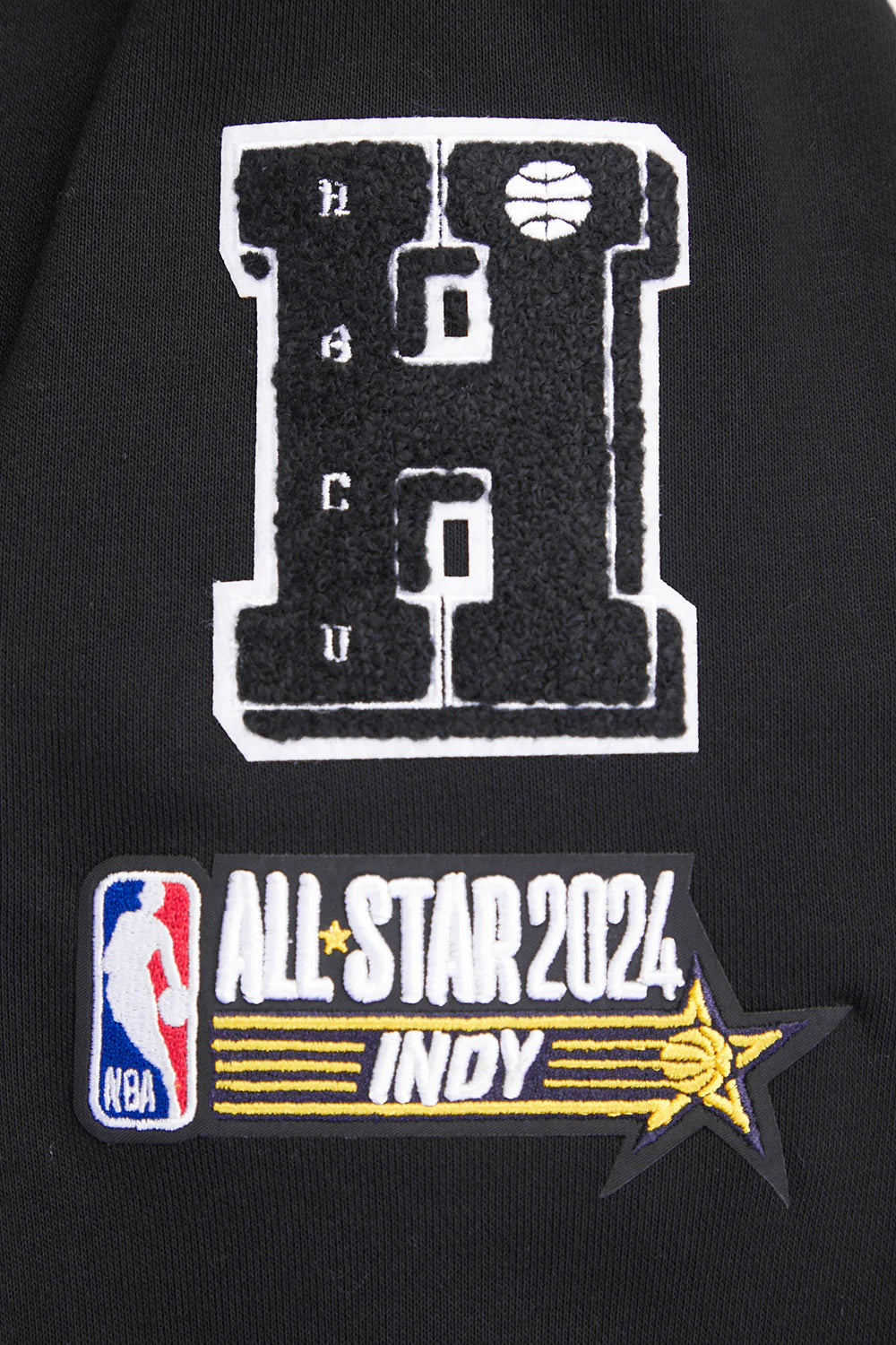 HBCU X NBA ALL STAR 2024 WOMEN'S RIB FLEECE CROPPED PULLOVER HOODIE