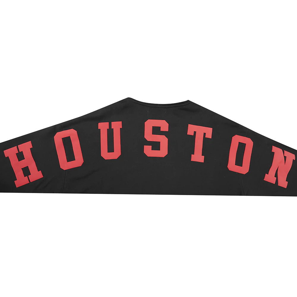 NBA HOUSTON ROCKETS WINGSPAN MEN'S DROP SHOULDER FLEECE PULLOVER HOODIE