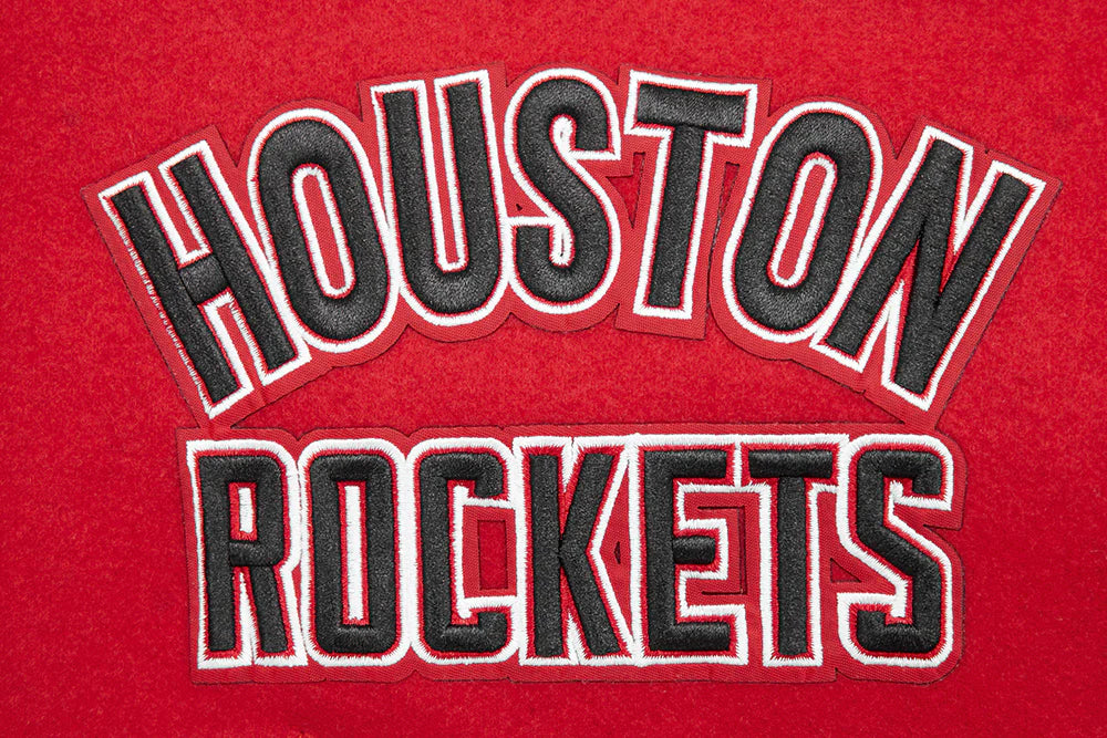 NBA HOUSTON ROCKETS MASHUP MEN'S RIB WOOL VARSITY JACKET