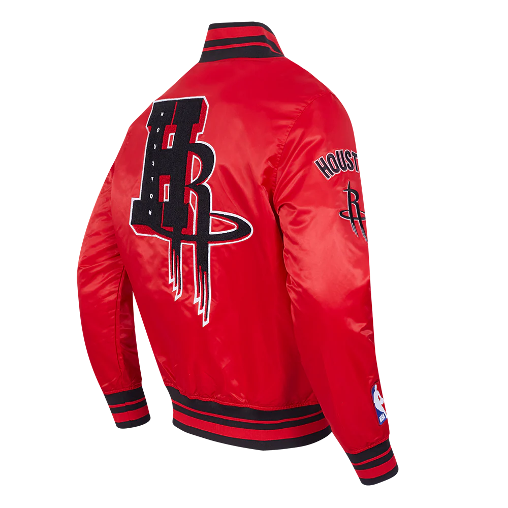 NBA HOUSTON ROCKETS MASHUP MEN'S RIB SATIN JACKET