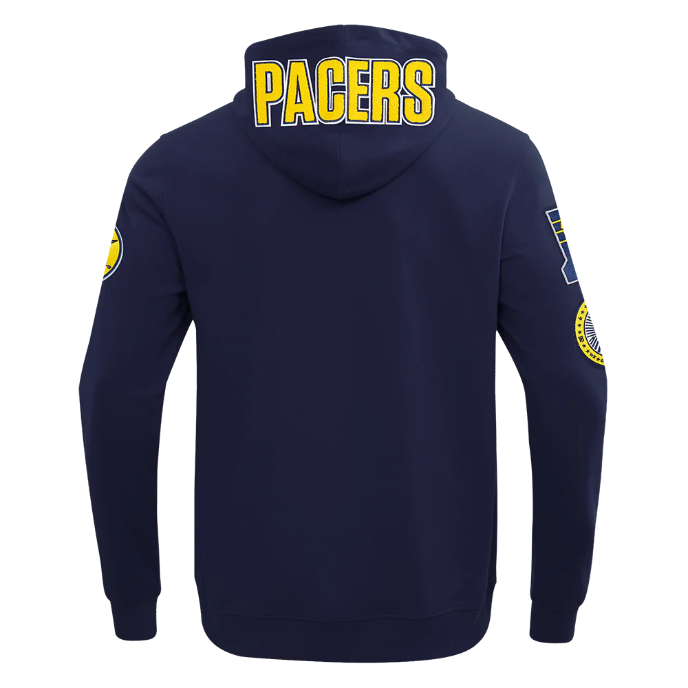 NBA INDIANA PACERS CLASSIC CHENILLE MEN'S DK FULL ZIP PULLOVER HOODIE