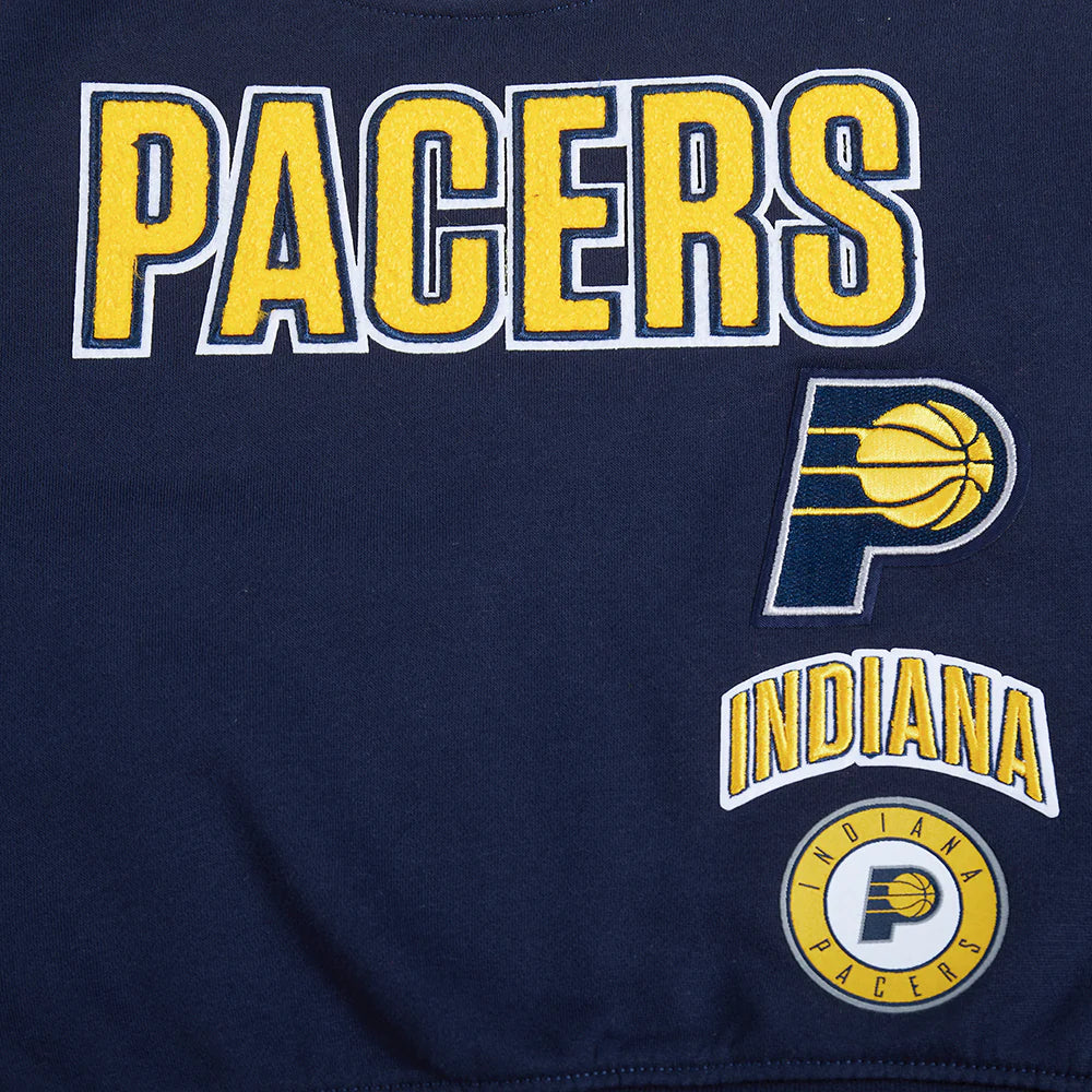 NBA INDIANA PACERS RETRO CLASSIC BIG GIRLS RIB FLEECE CREWNECK