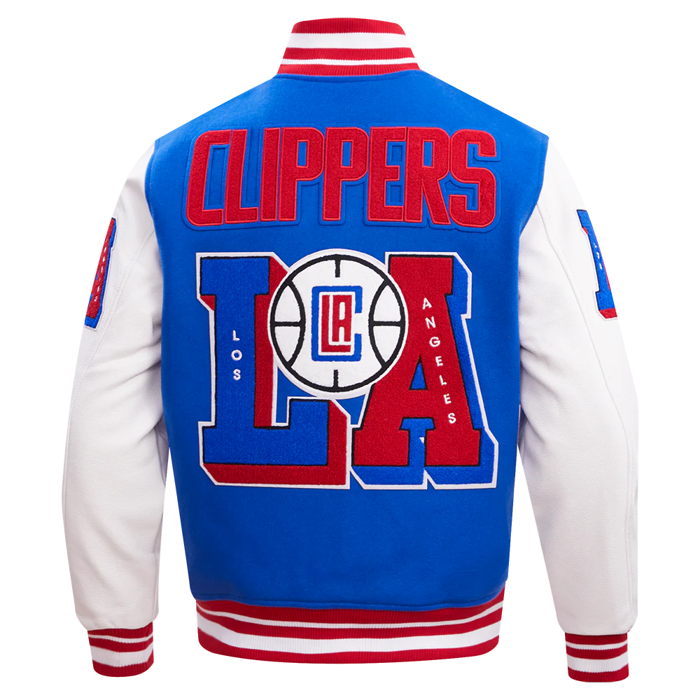 NBA LOS ANGELES CLIPPERS MASHUP MEN'S RIB WOOL VARSITY JACKET