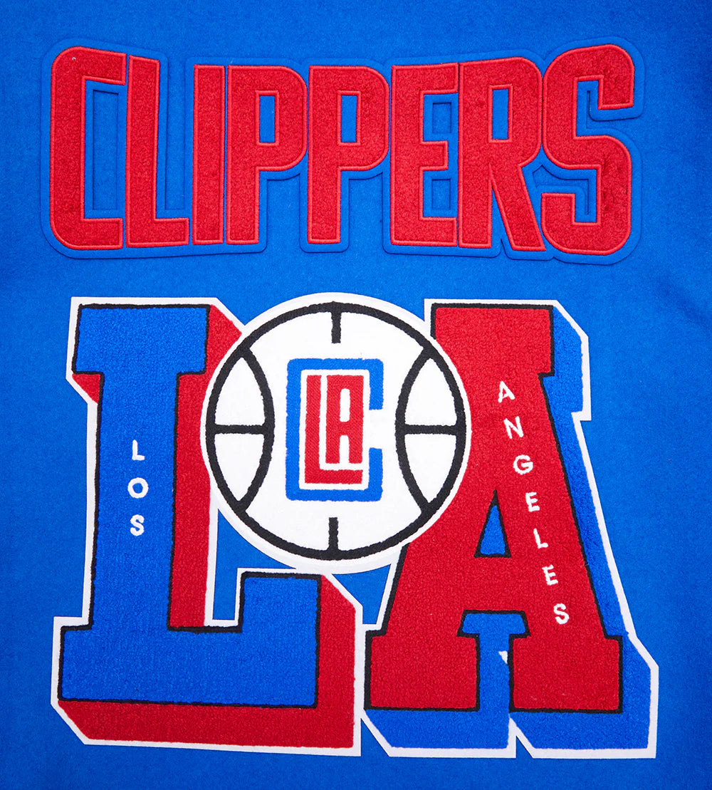 NBA LOS ANGELES CLIPPERS MASHUP MEN'S RIB WOOL VARSITY JACKET
