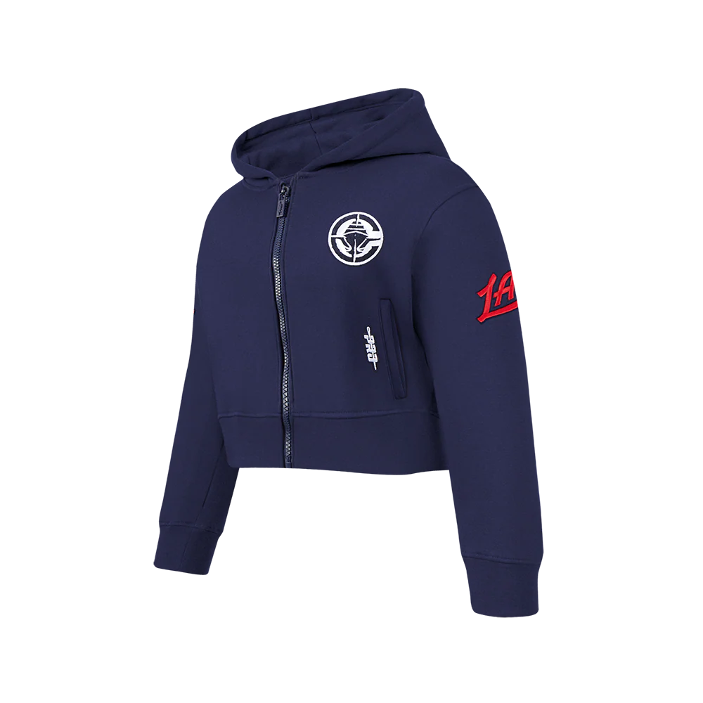 NBA LOS ANGELES CLIPPERS CLASSIC BIG GIRLS FLEECE FULL ZIP HOODIE