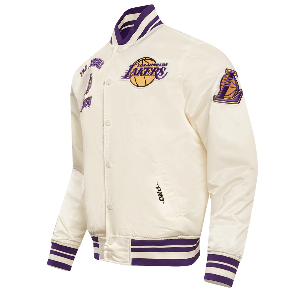 NBA LOS ANGELES LAKERS RETRO CLASSIC MEN'S RIB SATIN JACKET