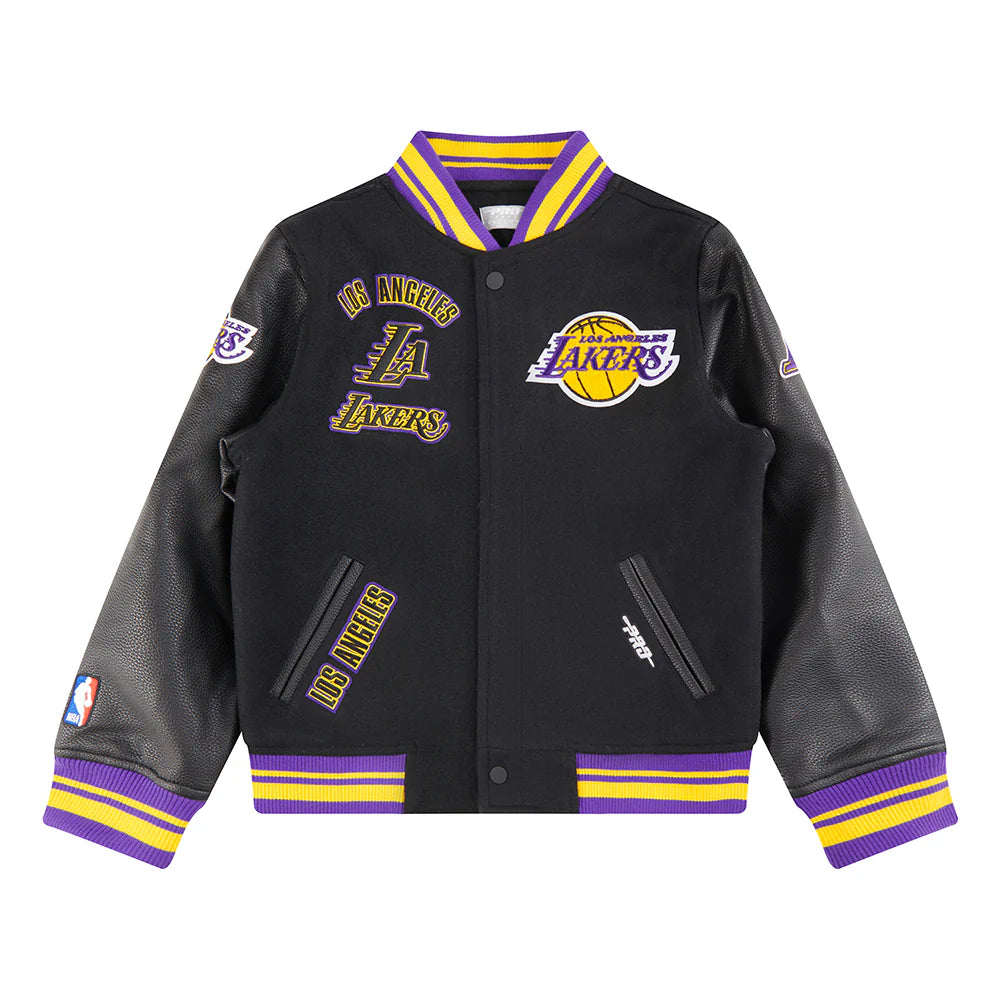 NBA LOS ANGELES LAKERS RETRO CLASSIC BIG BOYS RIB WOOL VARSITY JACKET