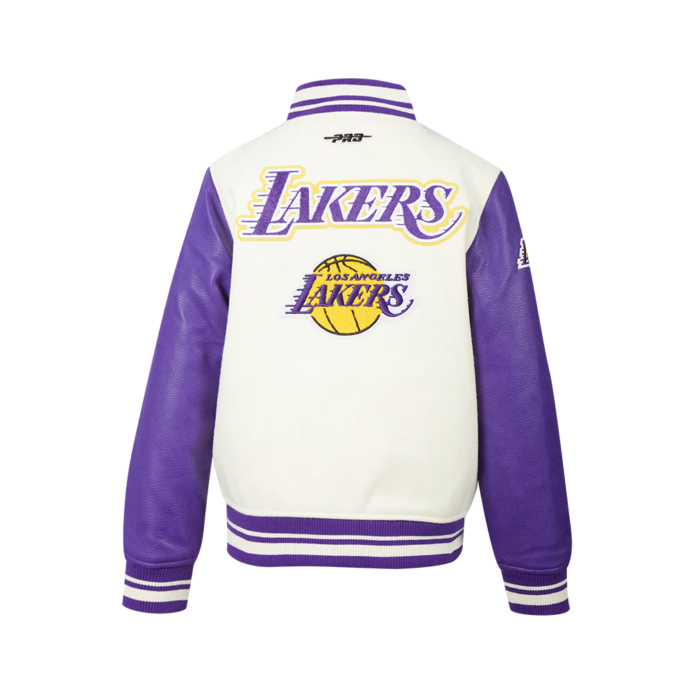 NBA LOS ANGELES LAKERS RETRO CLASSIC BIG BOYS RIB WOOL VARSITY JACKET