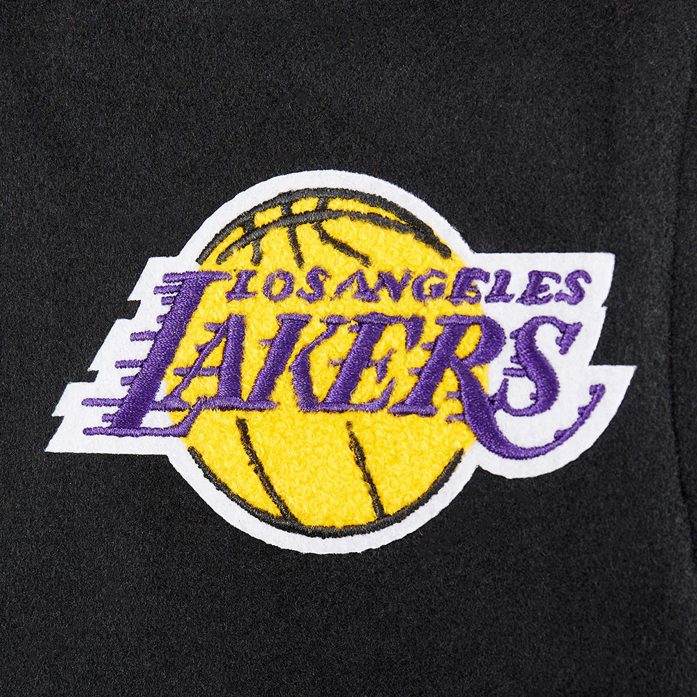 NBA LOS ANGELES LAKERS RETRO CLASSIC LITTLE BOYS RIB WOOL VARSITY JACKET
