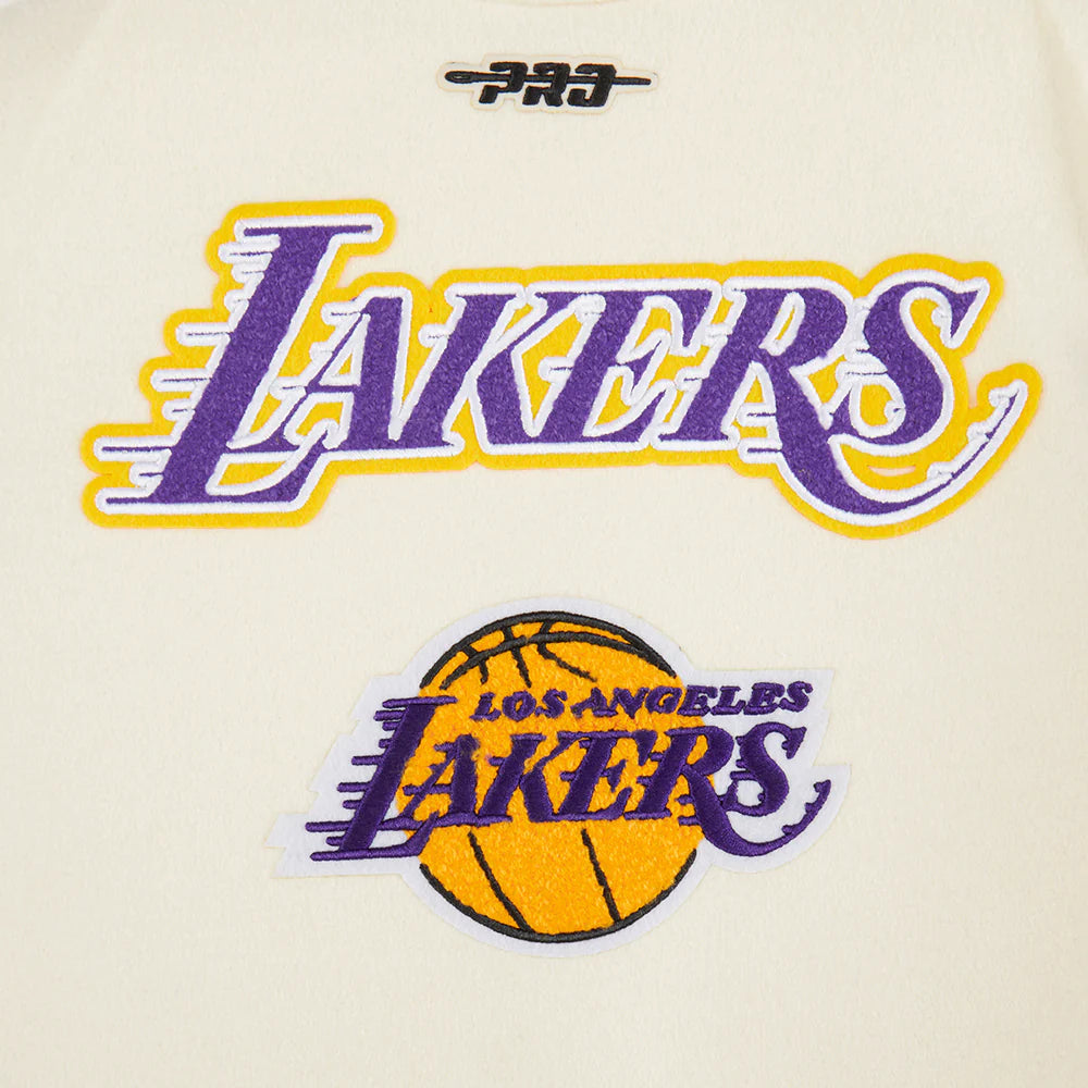 NBA LOS ANGELES LAKERS RETRO CLASSIC LITTLE BOYS RIB WOOL VARSITY JACKET