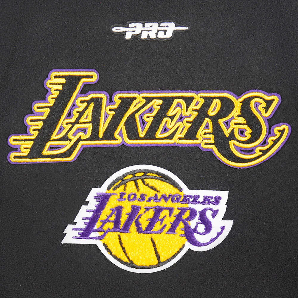 NBA LOS ANGELES LAKERS RETRO CLASSIC TODDLER BOYS RIB WOOL VARSITY JACKET
