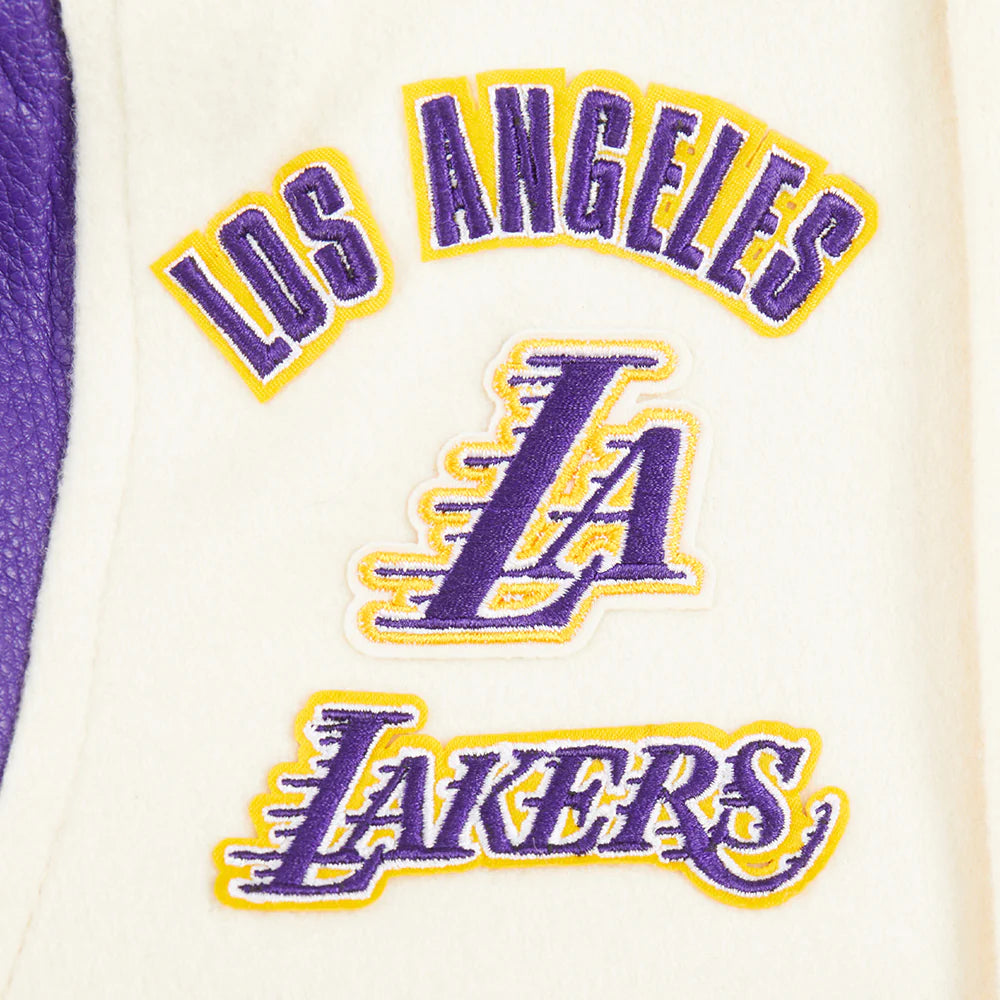 NBA LOS ANGELES LAKERS RETRO CLASSIC TODDLER BOYS RIB WOOL VARSITY JACKET