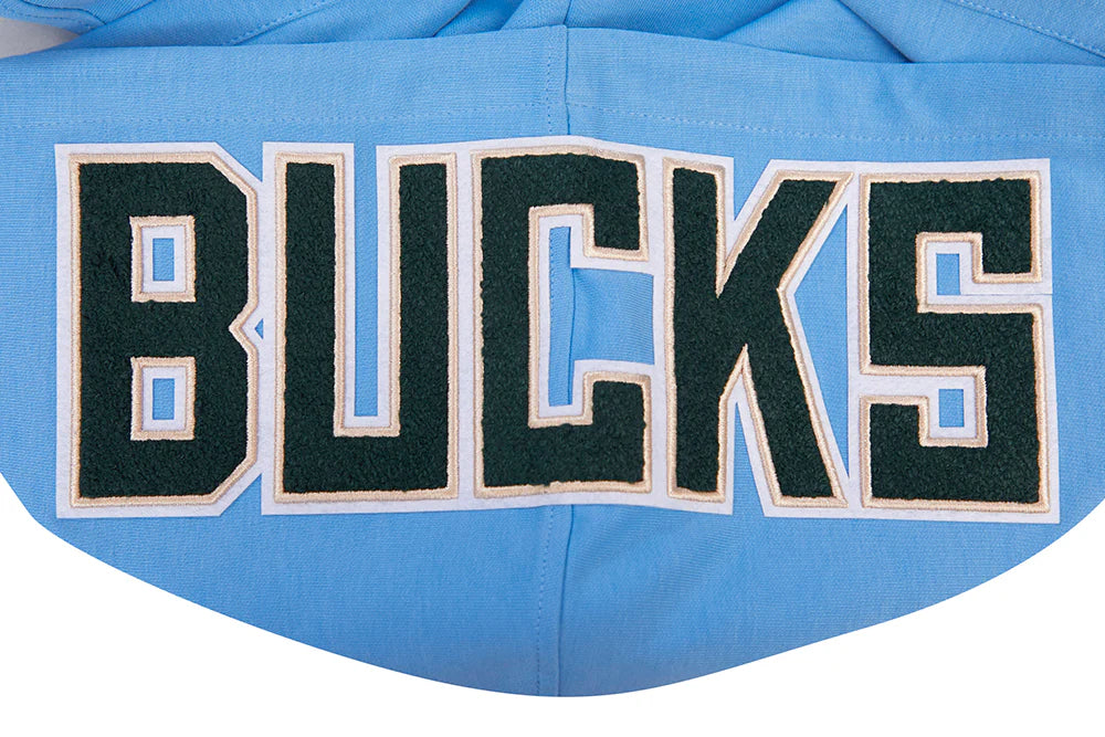 NBA MILWAUKEE BUCKS CLASSIC CHENILLE MEN'S FULL ZIP PULLOVER HOODIE