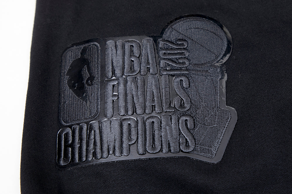 NBA MILWAUKEE BUCKS TRIPLE BLACK LOGO MEN'S PULLOVER HOODIE