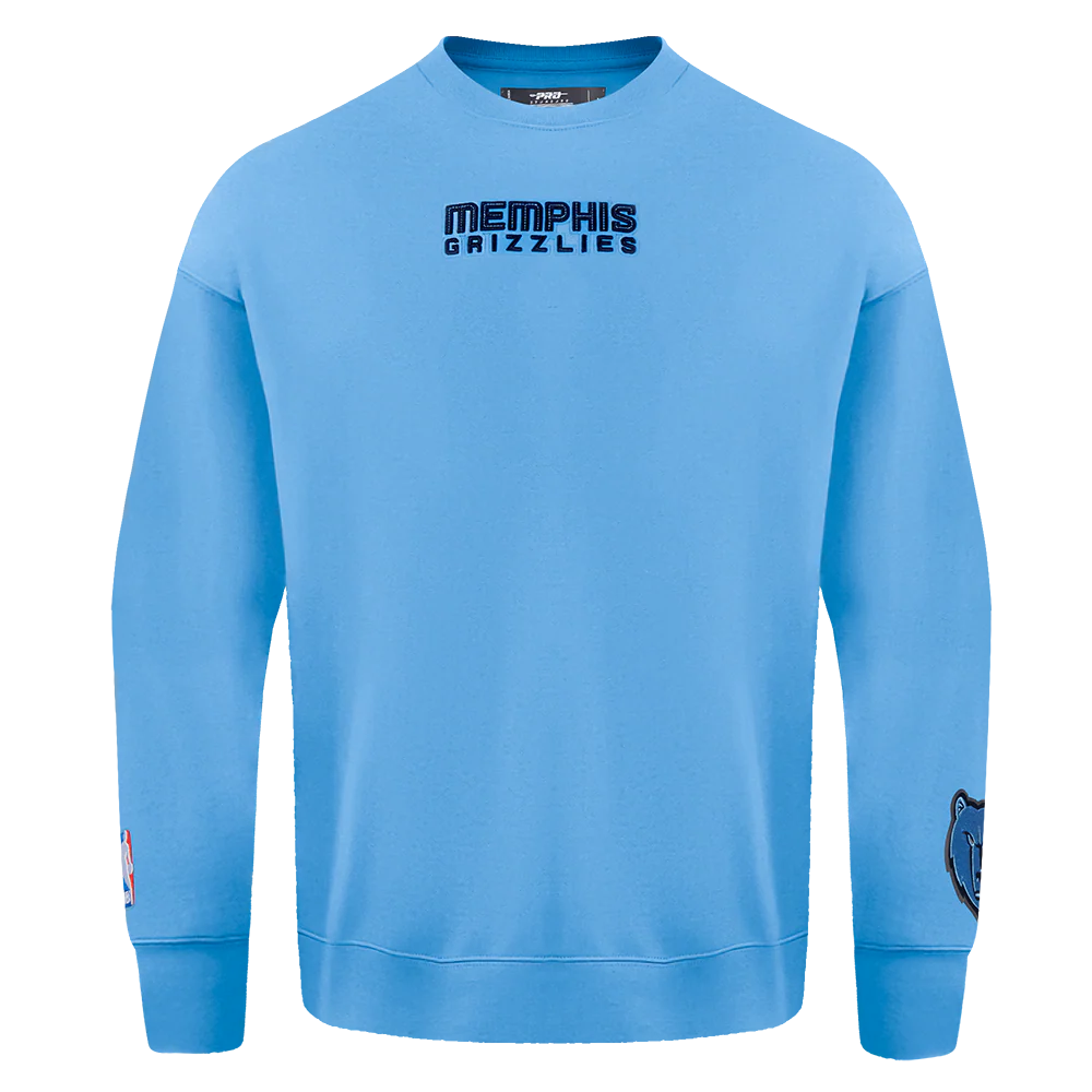 NBA MEMPHIS GRIZZLIES WINGSPAN MEN'S DROP SHOULDER FLEECE CREWNECK
