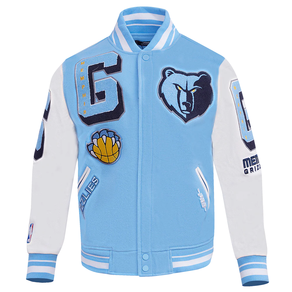 NBA MEMPHIS GRIZZLIES MASHUP MEN'S RIB WOOL VARSITY JACKET
