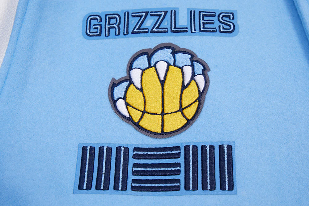 NBA MEMPHIS GRIZZLIES RETRO CLASSIC MEN'S RIB WOOL VARSITY JACKET