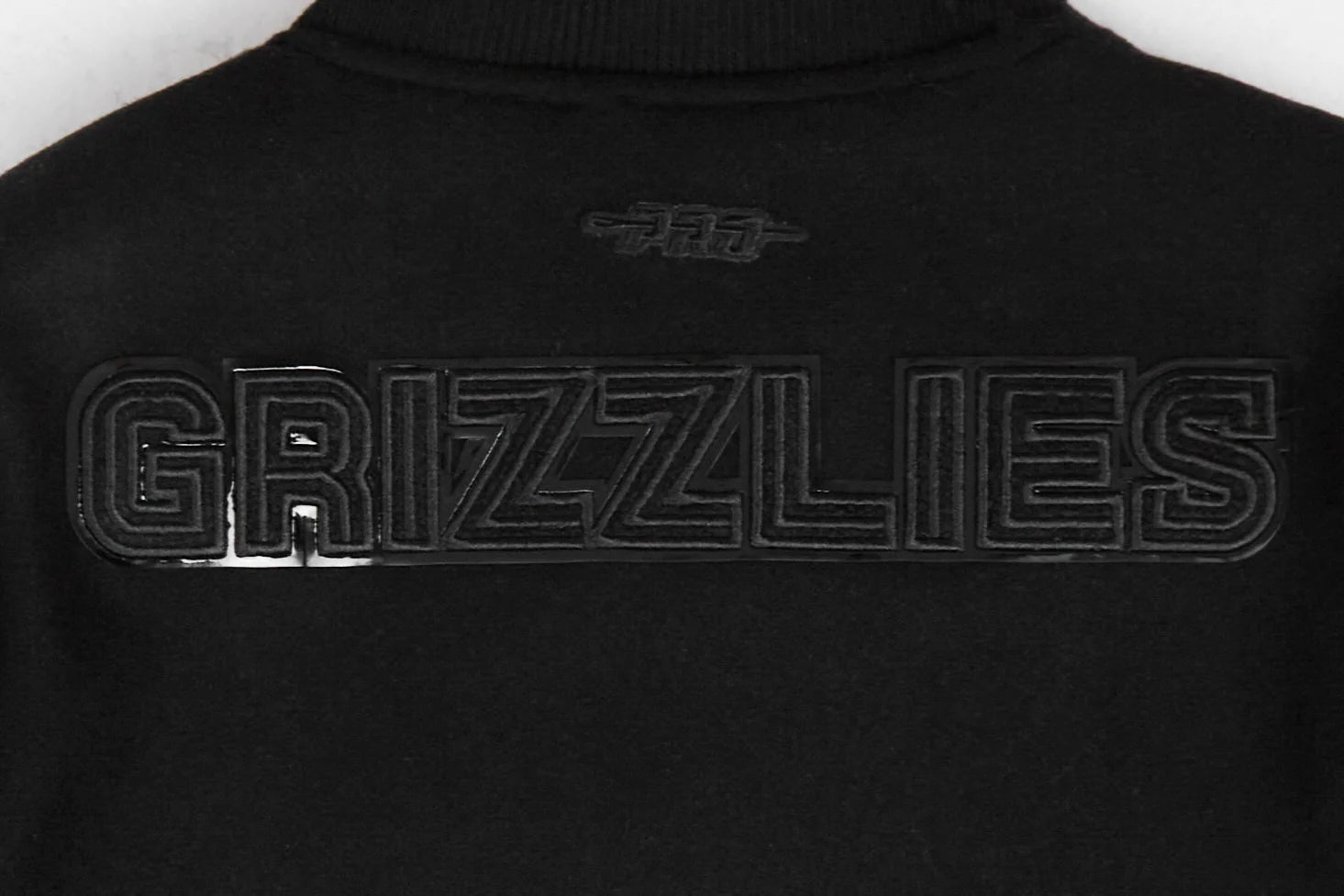 NBA MEMPHIS GRIZZLIES TRIPLE BLACK BIG BOYS WOOL VARSITY JACKET