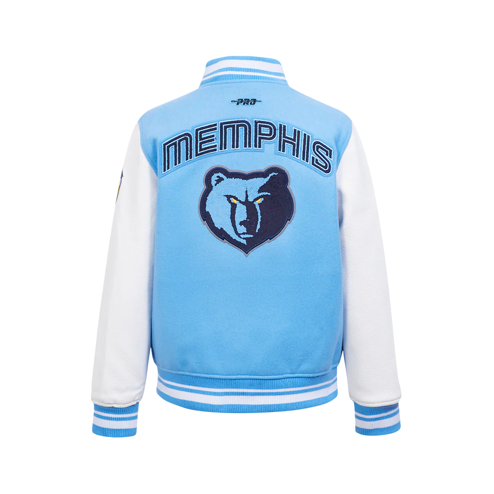 NBA MEMPHIS GRIZZLIES RETRO CLASSIC BIG BOYS RIB WOOL VARSITY JACKET