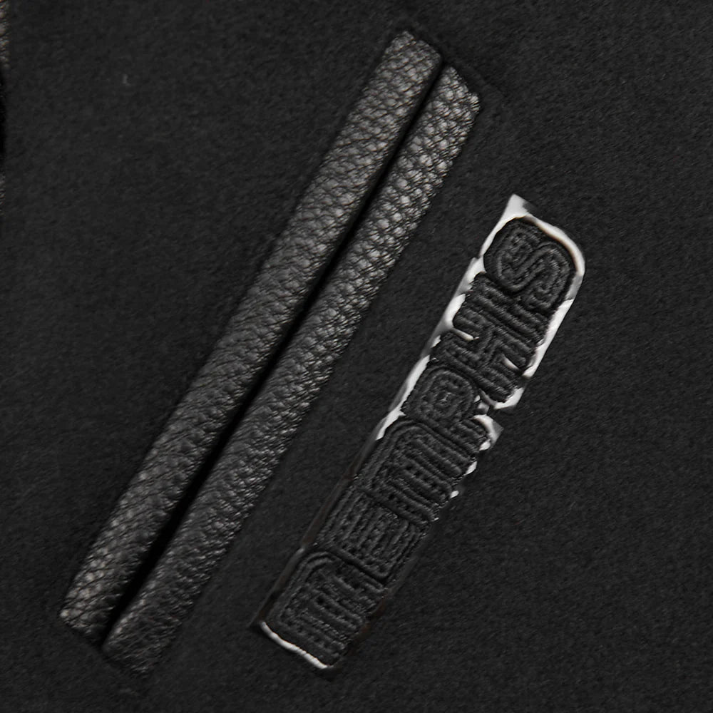 NBA MEMPHIS GRIZZLIES TRIPLE BLACK TODDLER BOYS WOOL VARSITY JACKET