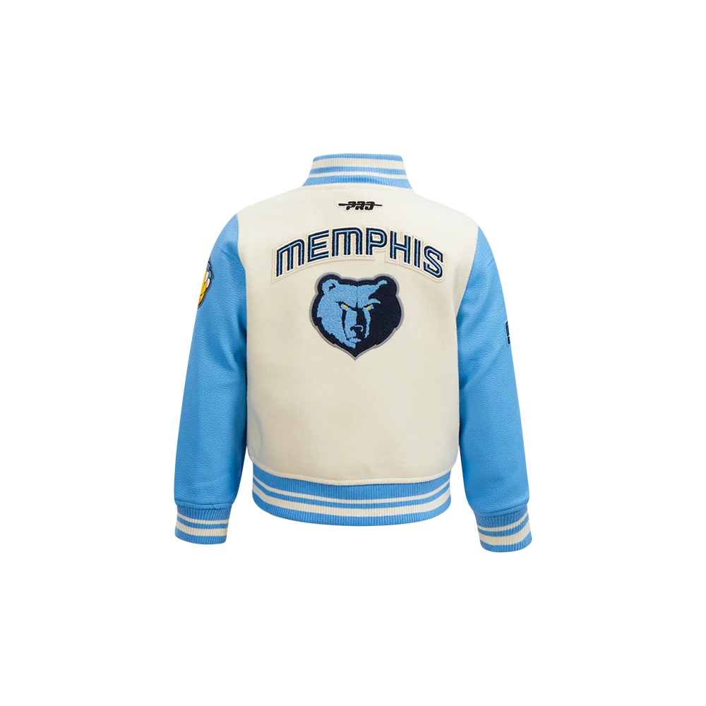 NBA MEMPHIS GRIZZLIES RETRO CLASSIC TODDLER BOYS RIB WOOL VARSITY JACKET