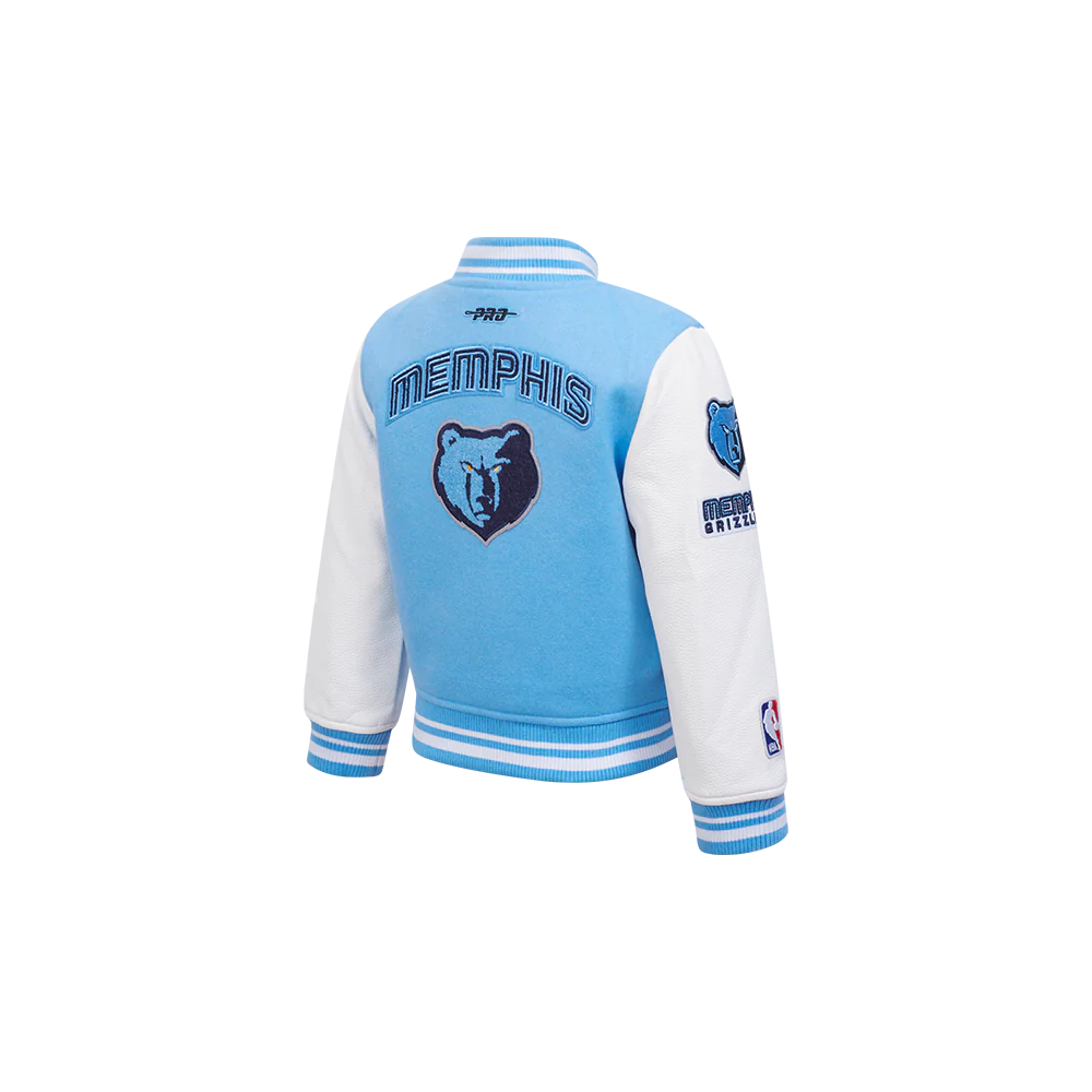 NBA MEMPHIS GRIZZLIES RETRO CLASSIC TODDLER BOYS RIB WOOL VARSITY JACKET