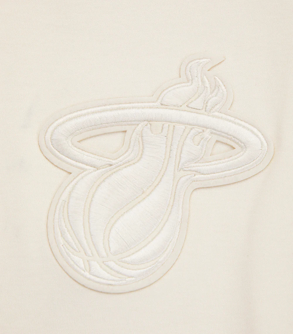 NBA MIAMI HEAT NEUTRAL COTTON JERSEY DROP SHOULDER TEE