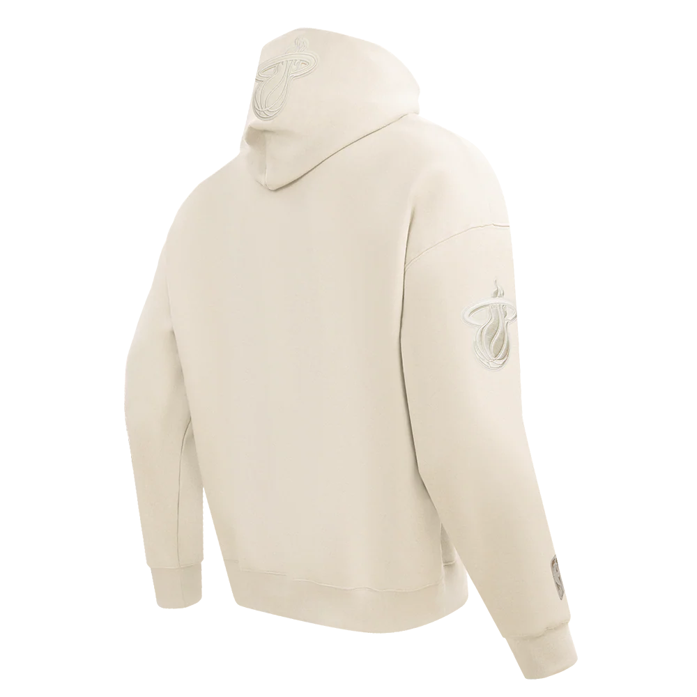 NBA MIAMI HEAT NEUTRAL DROP SHOULDER FLEECE PULLOVER HOODIE