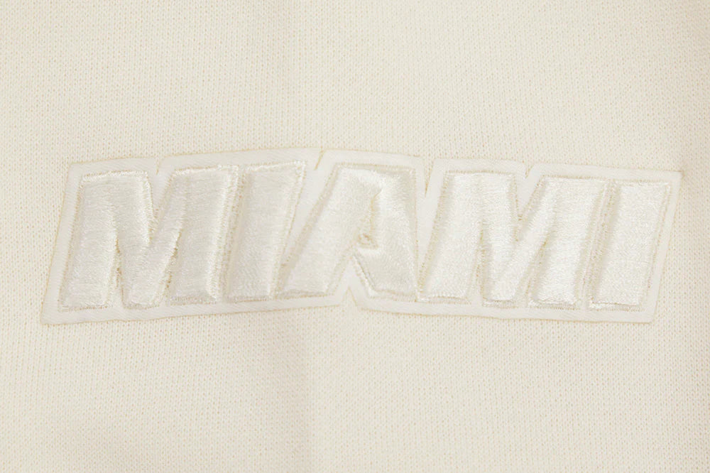NBA MIAMI HEAT NEUTRAL DROP SHOULDER FLEECE PULLOVER HOODIE
