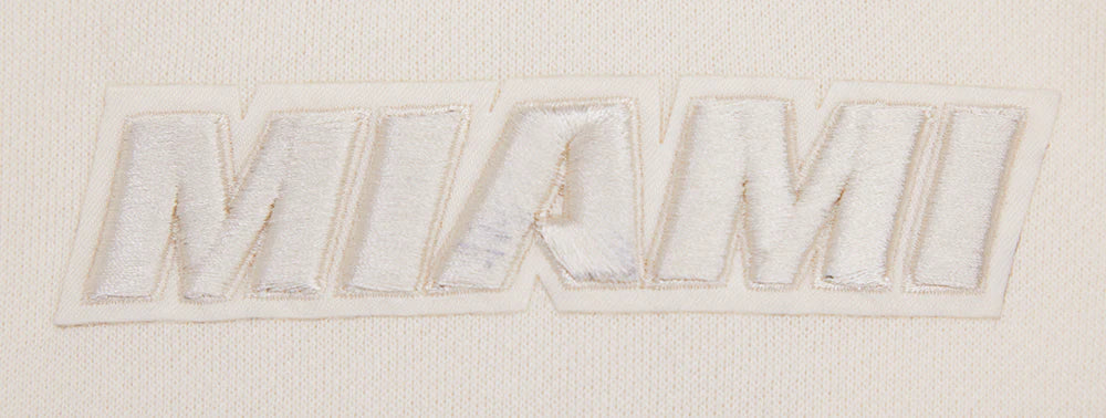 NBA MIAMI HEAT NEUTRAL DROP SHOULDER FLEECE CREWNECK