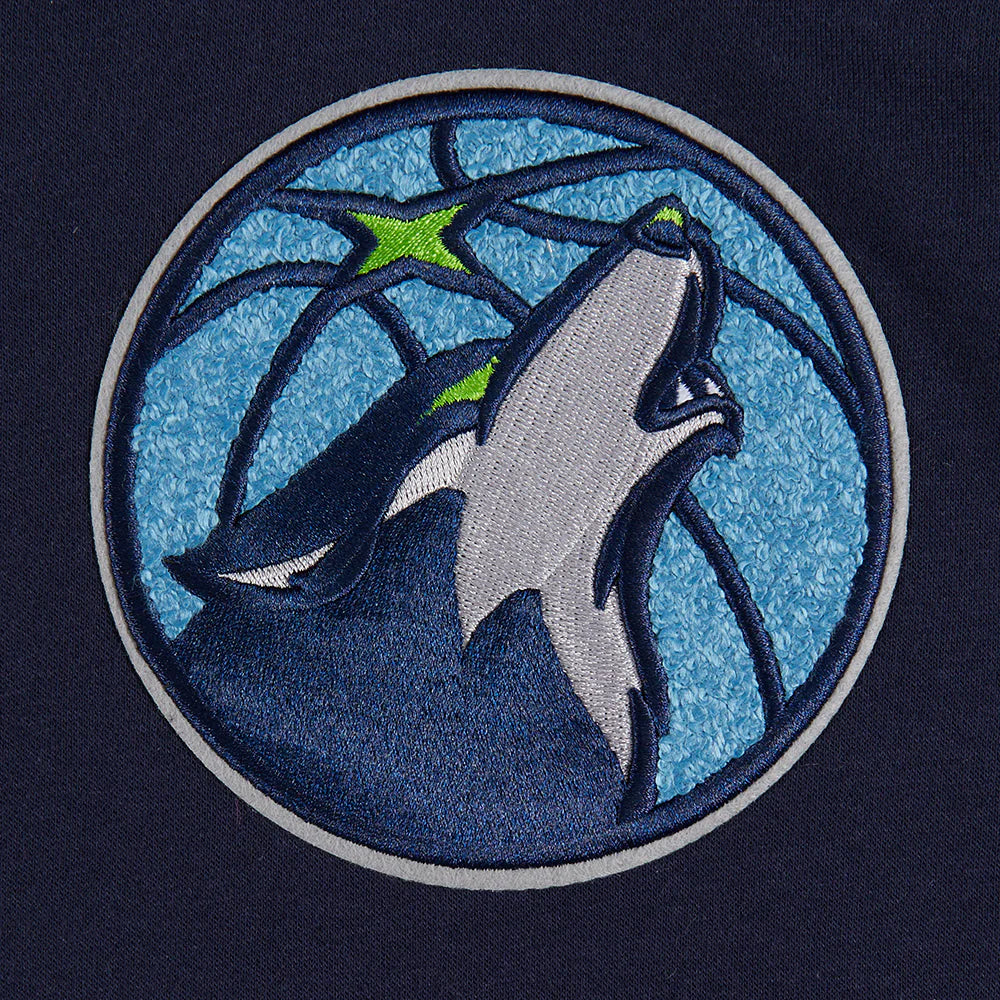 NBA MINNESOTA TIMBERWOLVES RETRO CLASSIC BIG BOYS RIB FLEECE PULLOVER HOODIE