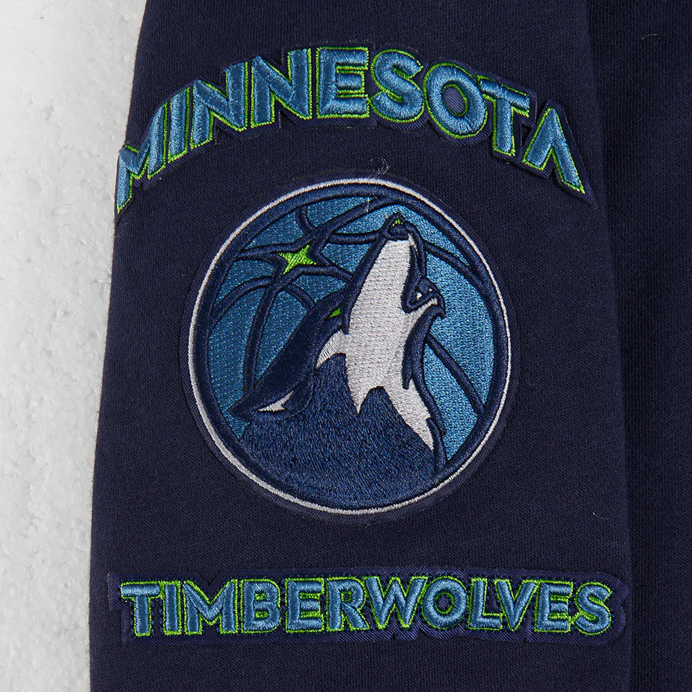 NBA MINNESOTA TIMBERWOLVES RETRO CLASSIC BIG BOYS RIB FLEECE PULLOVER HOODIE