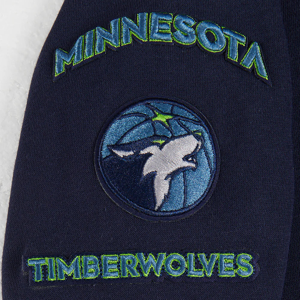 NBA MINNESOTA TIMBERWOLVES RETRO CLASSIC LITTLE BOYS RIB FLEECE PULLOVER HOODIE