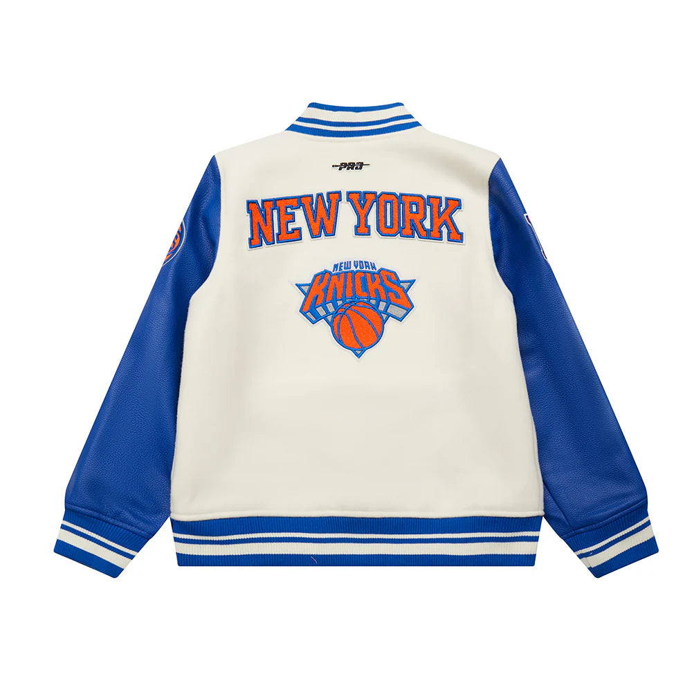NBA NEW YORK KNICKS RETRO CLASSIC BIG BOYS RIB WOOL VARSITY JACKET