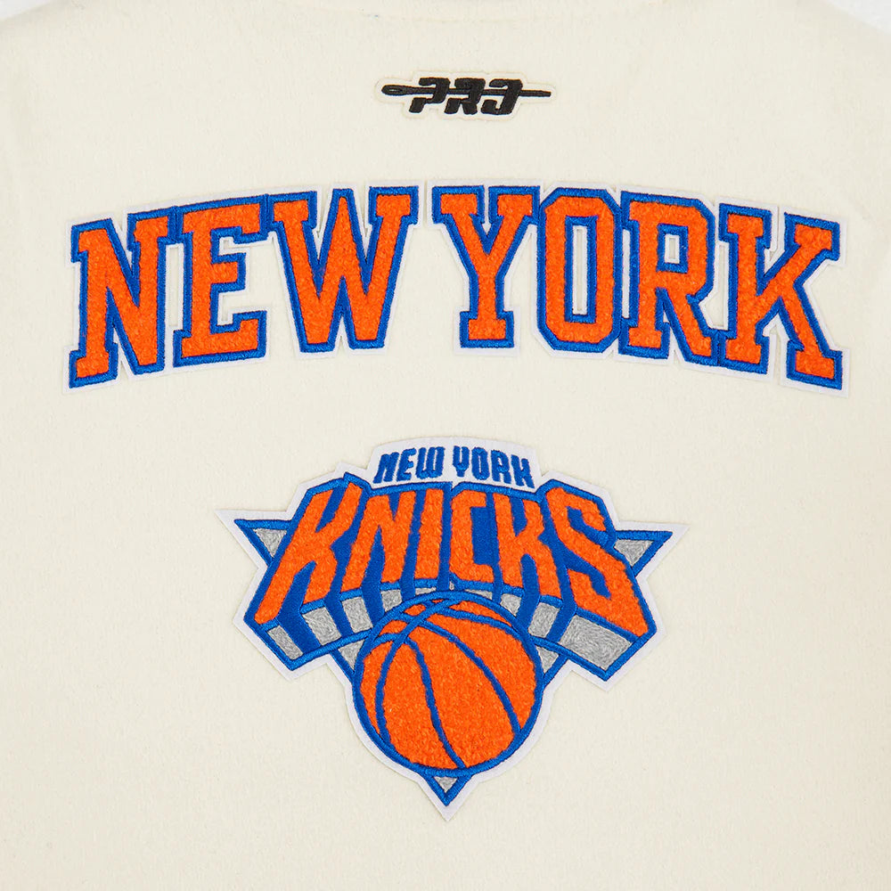 NBA NEW YORK KNICKS RETRO CLASSIC LITTLE BOYS RIB WOOL VARSITY JACKET