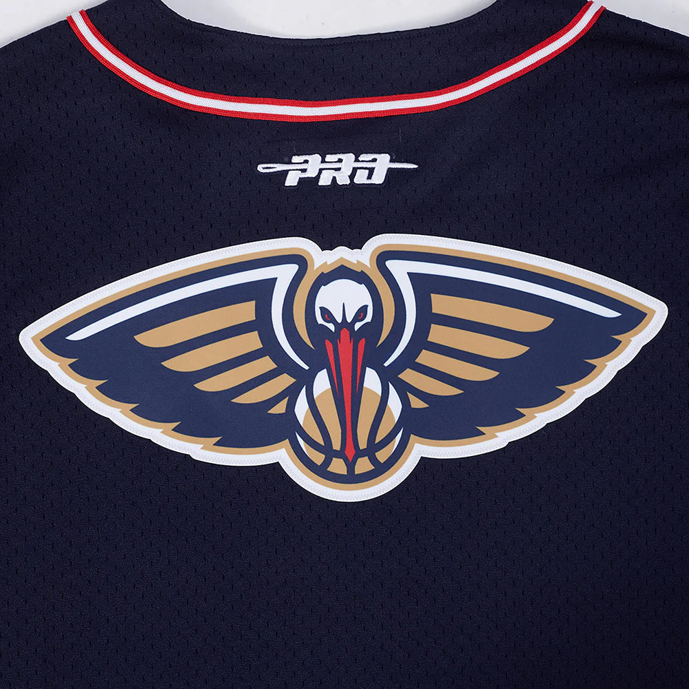 NBA NEW ORLEANS PELICANS ZION WILLIAMSON #1 CLASSIC MESH PNN MEN'S MESH BUTTON DOWN SHIRT